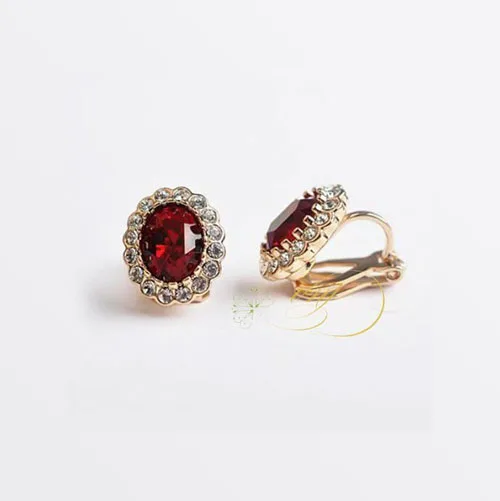 Bông Tai Garnet đỏ