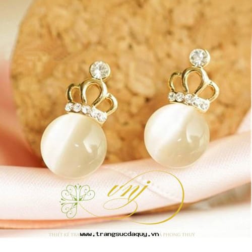 Bông Tai Thạch Anh Trắng