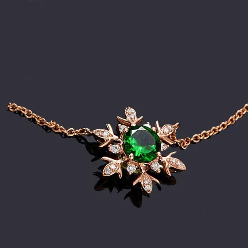 Mặt Dây Chuyền đá Sapphire Green