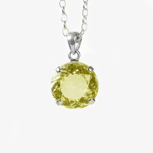 Mặt Dây Chuyền Thạch Anh Vàng Facet