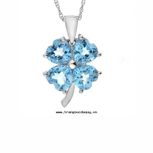 Mặt Topaz Cỏ 4 Lá