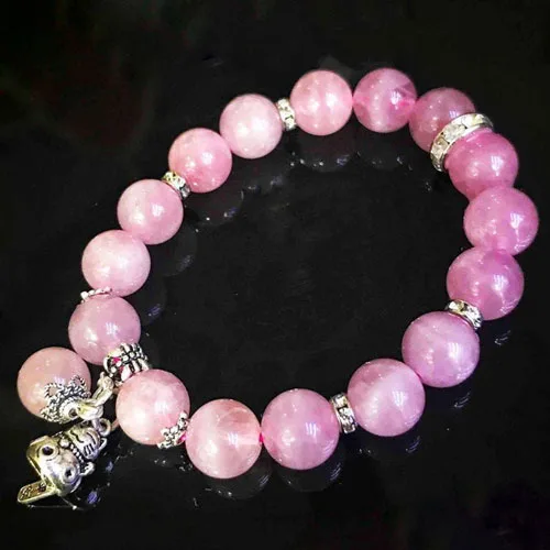 Vòng Tay Thạch Anh Hồng Mix Charm