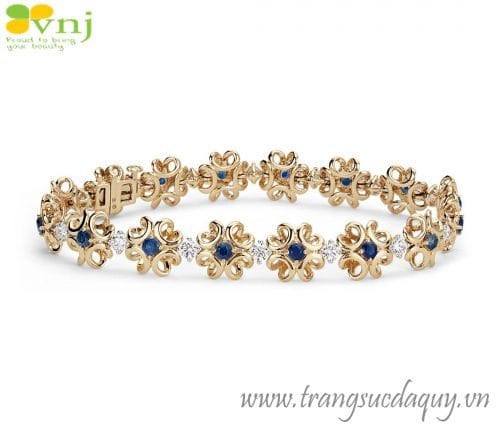 Lắc Tay Đá Sapphire Blue LTT3