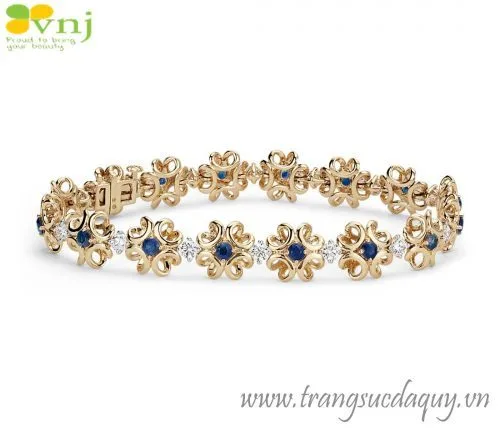 Lắc Tay Đá Sapphire Blue LTT3
