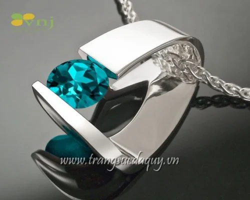 Mặt Dây Chuyền Đá Topaz Blue MDT4