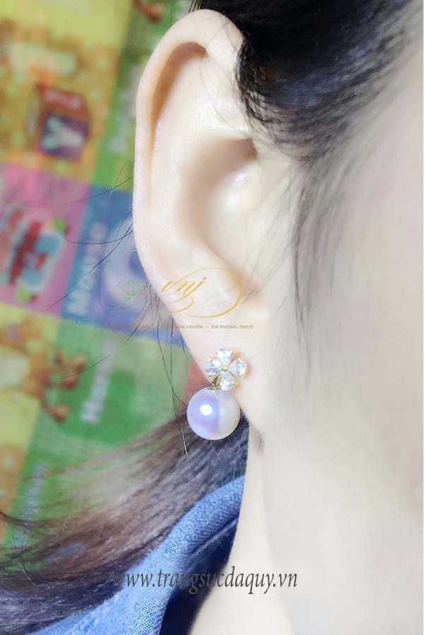 Bông Tai Ngọc Trai Akoya BTNT10 - Ảnh 2