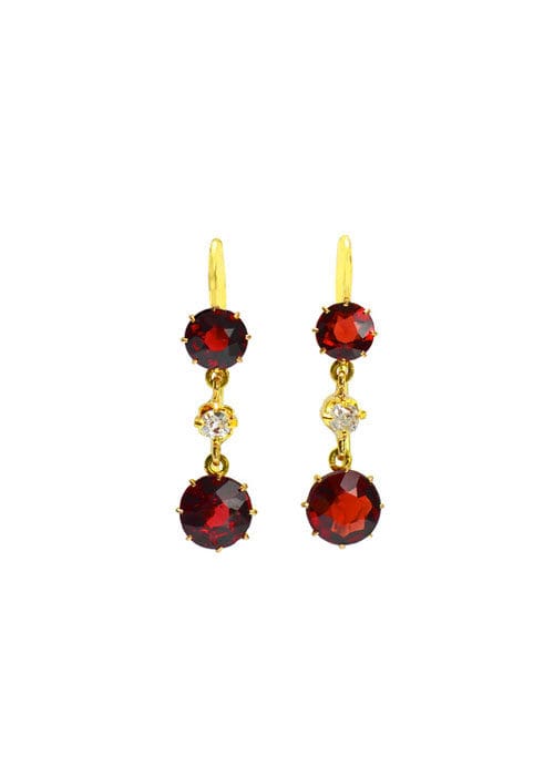 Bông tai dài Garnet BTG5