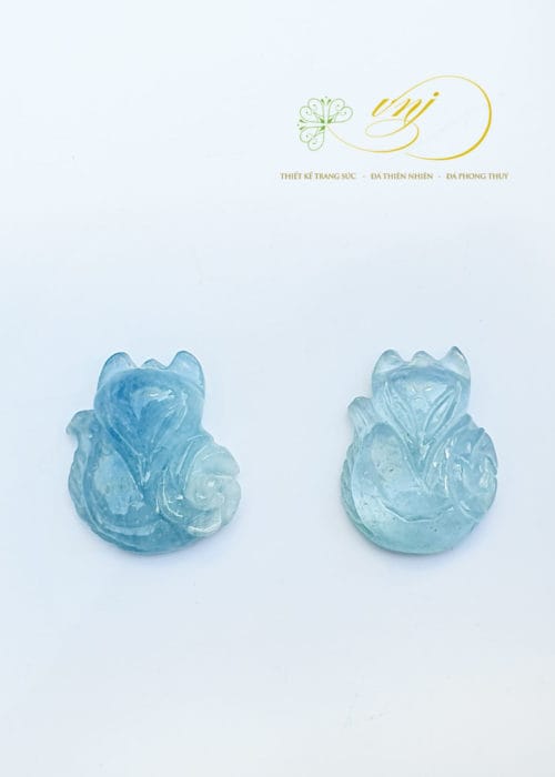 Mặt dây chuyền hồ ly Aquamarine MDA1
