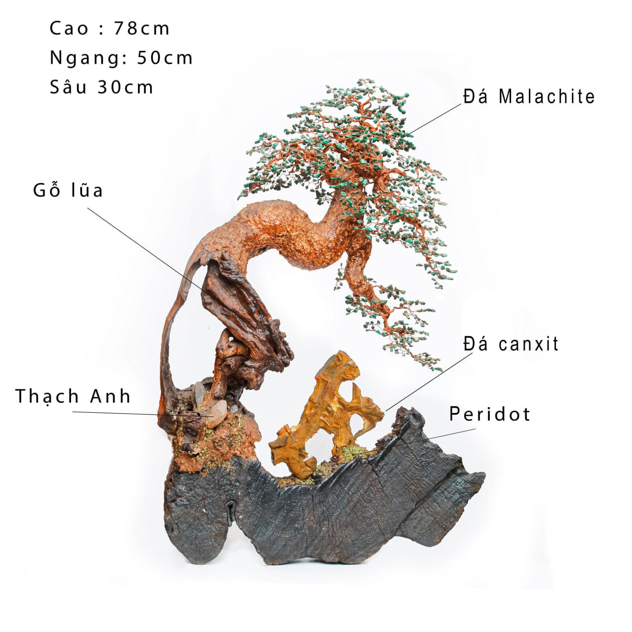 Cây Bonsai Đá Malachite Cbs B011