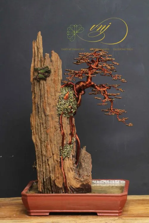 Bonsai Đá Mắt Hổ + Peridot CBS-B008