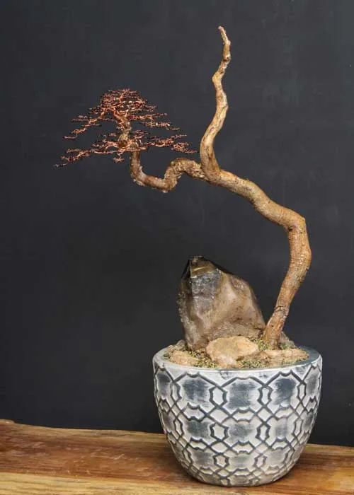Bonsai Dây Đồng Đá Garnet GN022