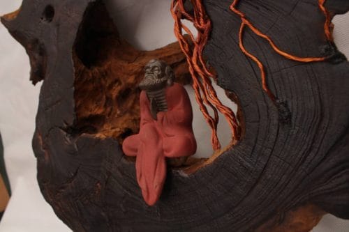 Bonsai Lũa Treo Tường Đá Quý San Hô Đỏ LBS-T005