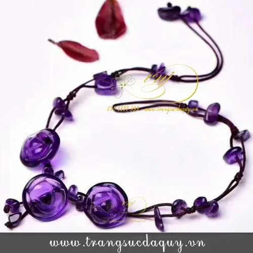 Lắc Chân Thạch Anh Tím