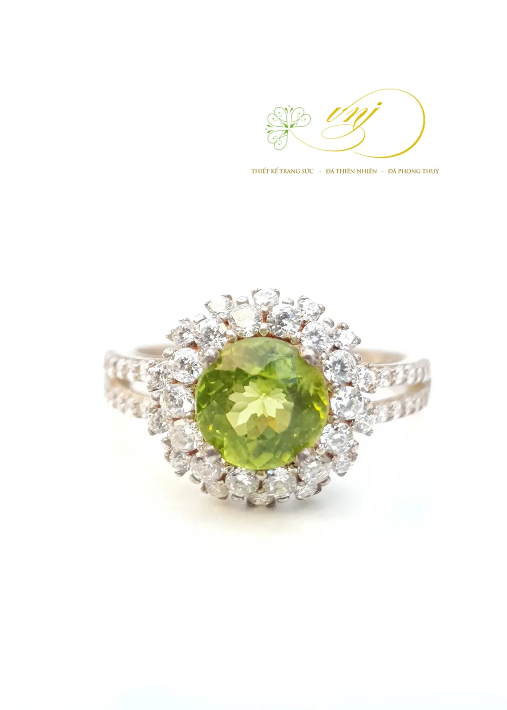 Nhẫn Đá Peridot Thiên Nhiên NWP7
