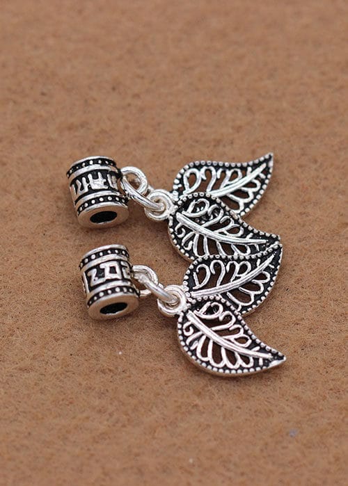 Charm Bạc Ống Lá COT2