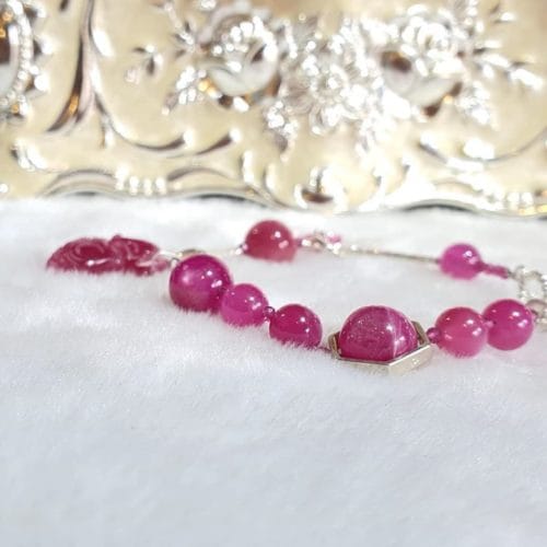 Vòng tay Ruby Mix Charm bạc 925