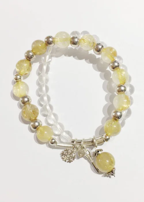 Vòng Charm Thạch Anh Tóc Vàng VCTV2