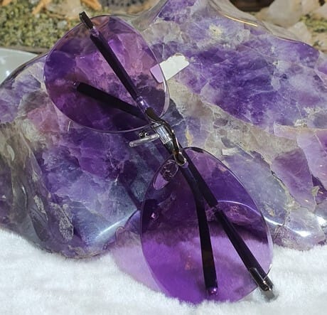 Mắt Kính Đá Thạch Anh Tím 