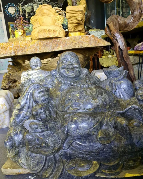 Tượng Di Lặc Corindon Sapphire Nặng Gần 500KG ( Đã Bán) - Ảnh 2