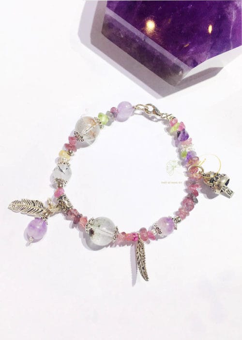 Vòng Tay Thạch Anh Mix Charm VCU4