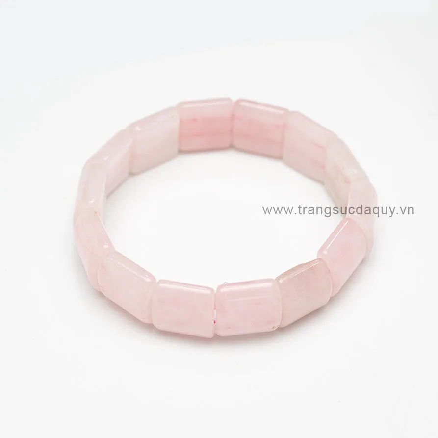 Chuỗi Thạch Anh Hồng Bản Dẹt Vdqh1