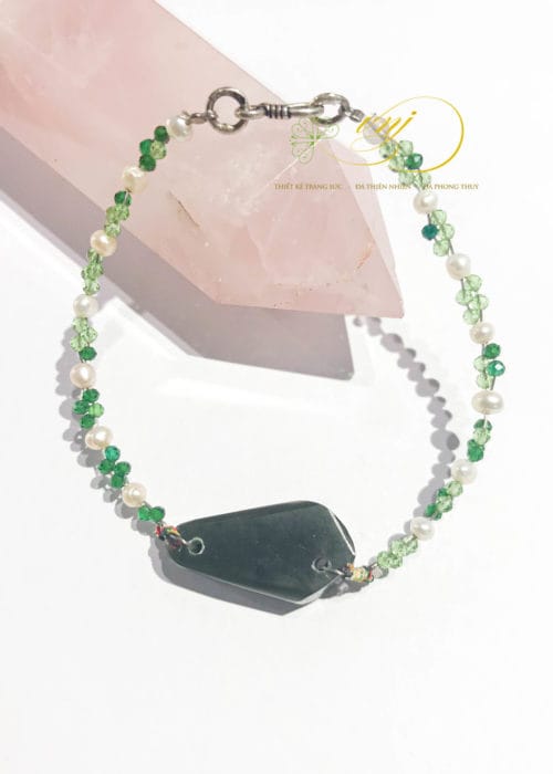 vòng tay ngọc bích mix đá berry