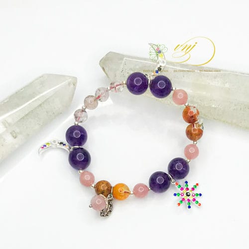 vòng tay mix charm custom rainbow