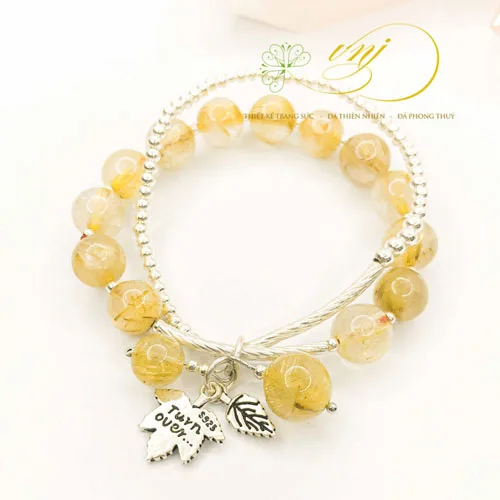 Vòng Tay Tóc Vàng Mix Charm