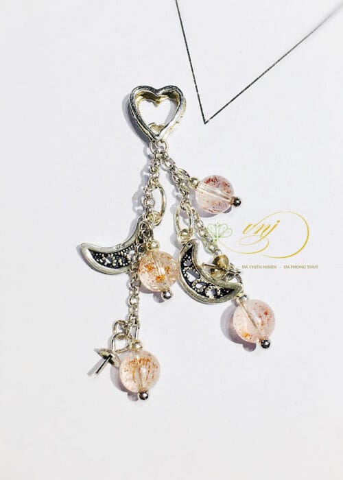 Charm Treo Đá Thạch Anh Ưu Linh Dâu CT48