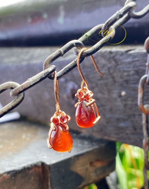 Spessartite garnet earrings
