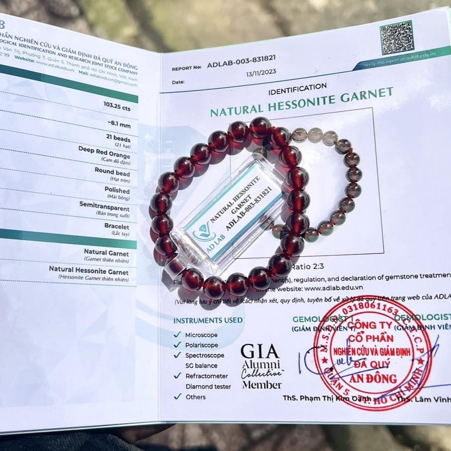 Vòng Tay Đá Garnet VIP VDGS1