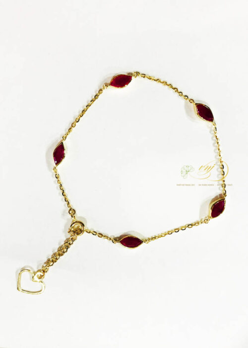 Lắc Tay Ruby Vàng 18K Cao Cấp VDR2