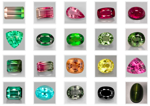 Đá Tourmaline thường gặp