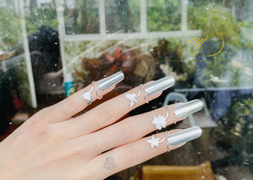 Móng Tay Trang Sức Bạc 925 Nghệ Thuật