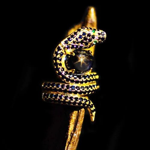 Nhẫn Rắn Sapphire Sao