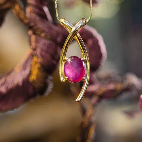 Mặt Dây Chuyền Ruby 18K