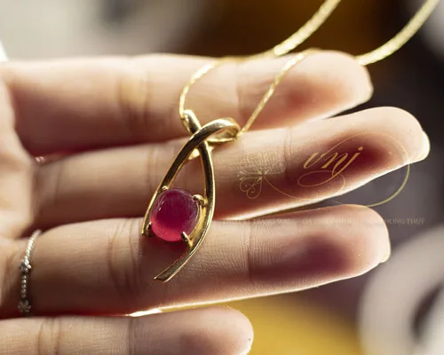 Mặt Dây Chuyền Ruby 18K