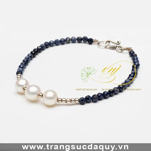 Vong Tay Sapphire Mix Ngoc Trai