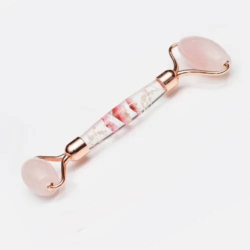 Cây Lăn Massage Thạch Anh Hồng Thân Resin