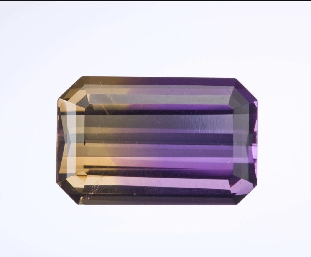 Đá Ametrine Mài Giác Emerald