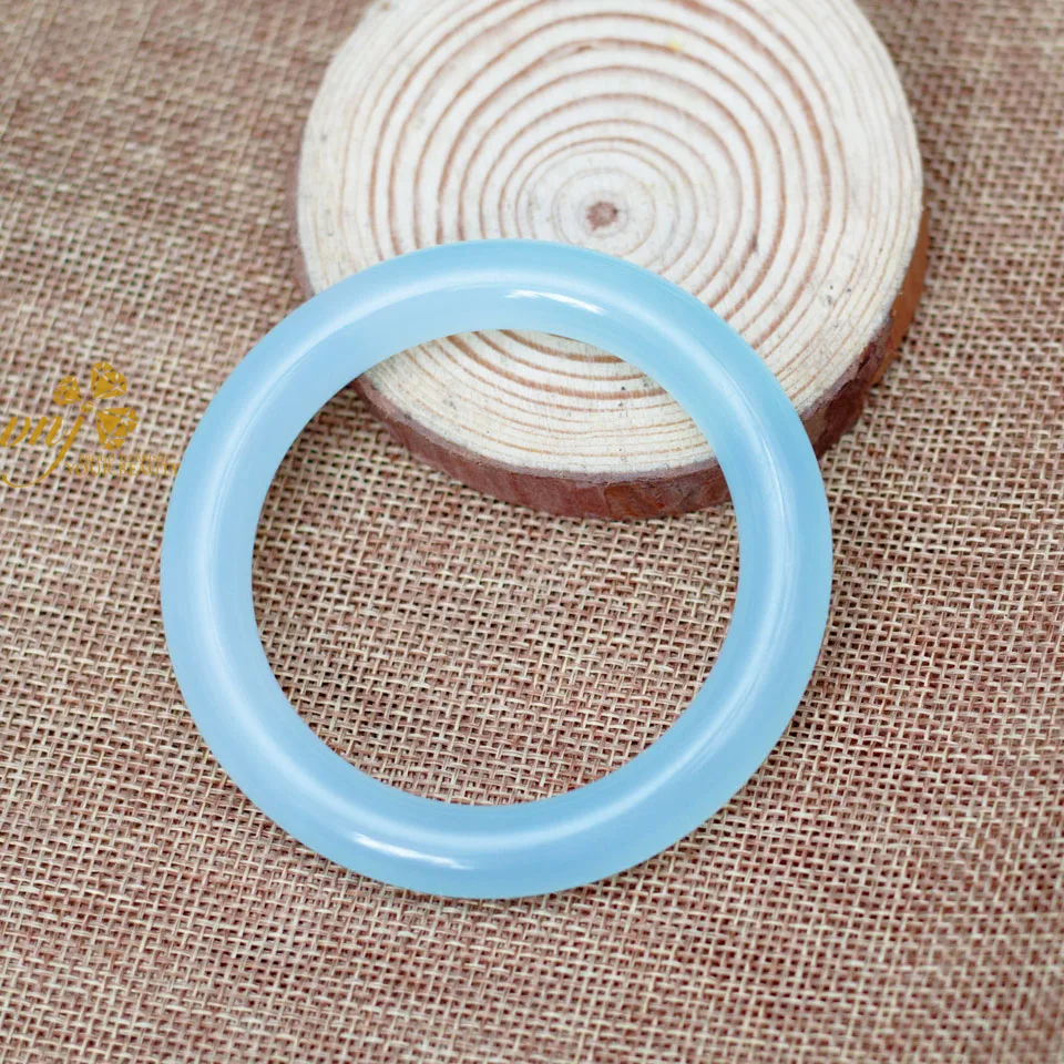 Vòng Tay Aqua Chalcedony Ngọc Băng Thanh Nguyên Khối VKMN2