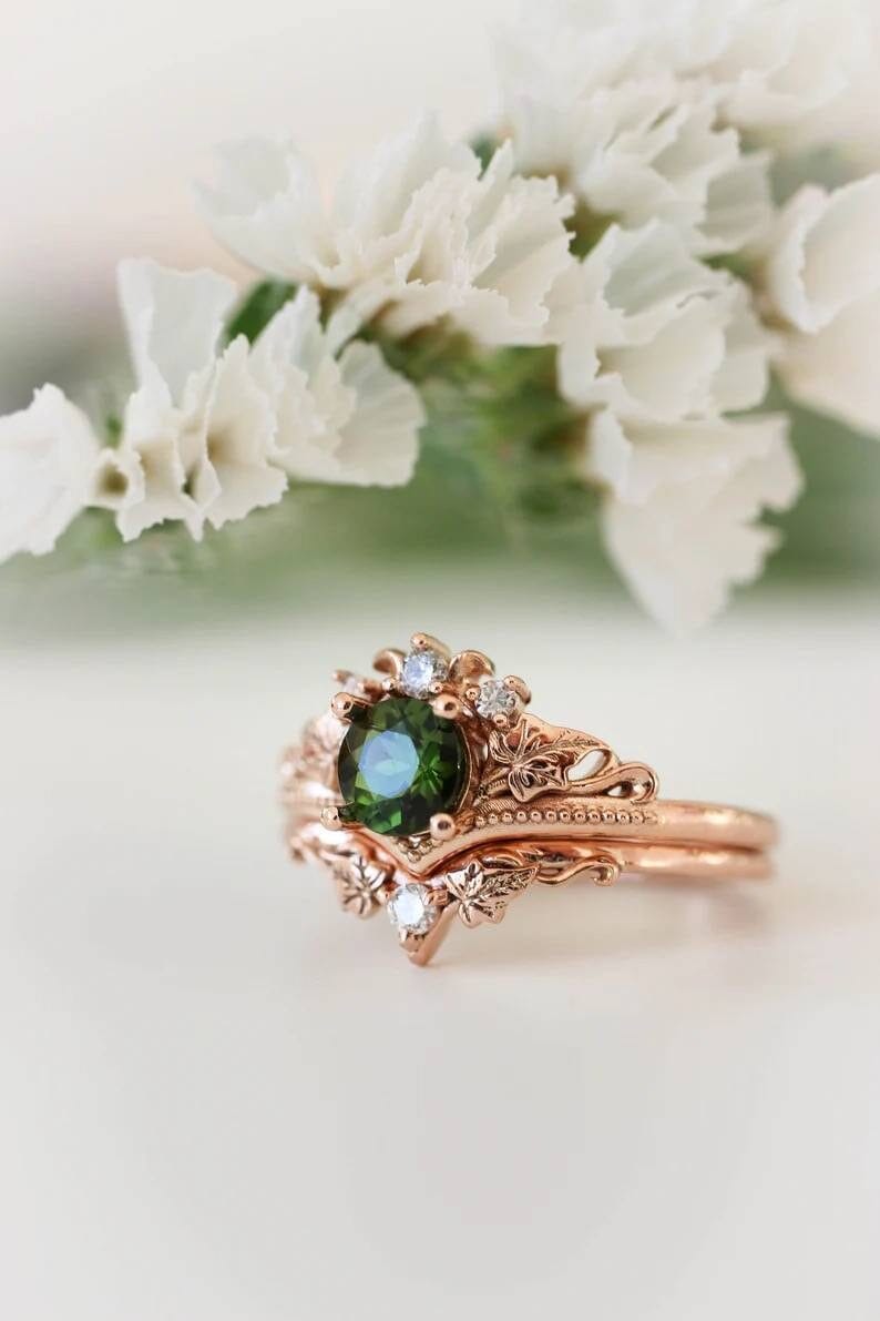 Nhẫn Vương Miện Sapphire Green Nws15 (2)