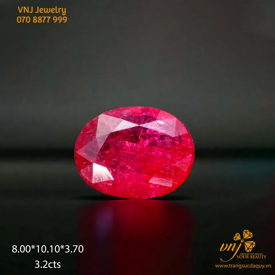 Đá Ruby Thiên Nhiên Mài Giác Oval 8.0010.103.70