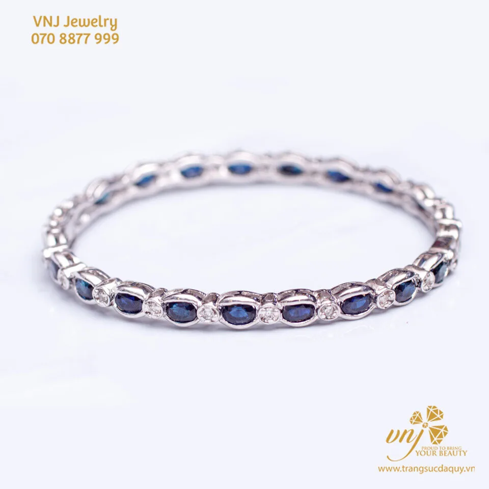 Lắc Tay Kim Cương Mix Sapphire Blue (3)