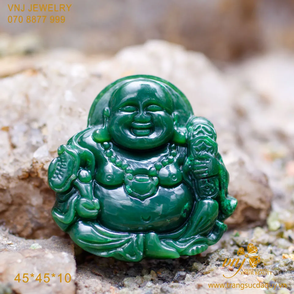 Mặt Phật Di Lặc Đá Ngọc Bích Thiên Nhiên