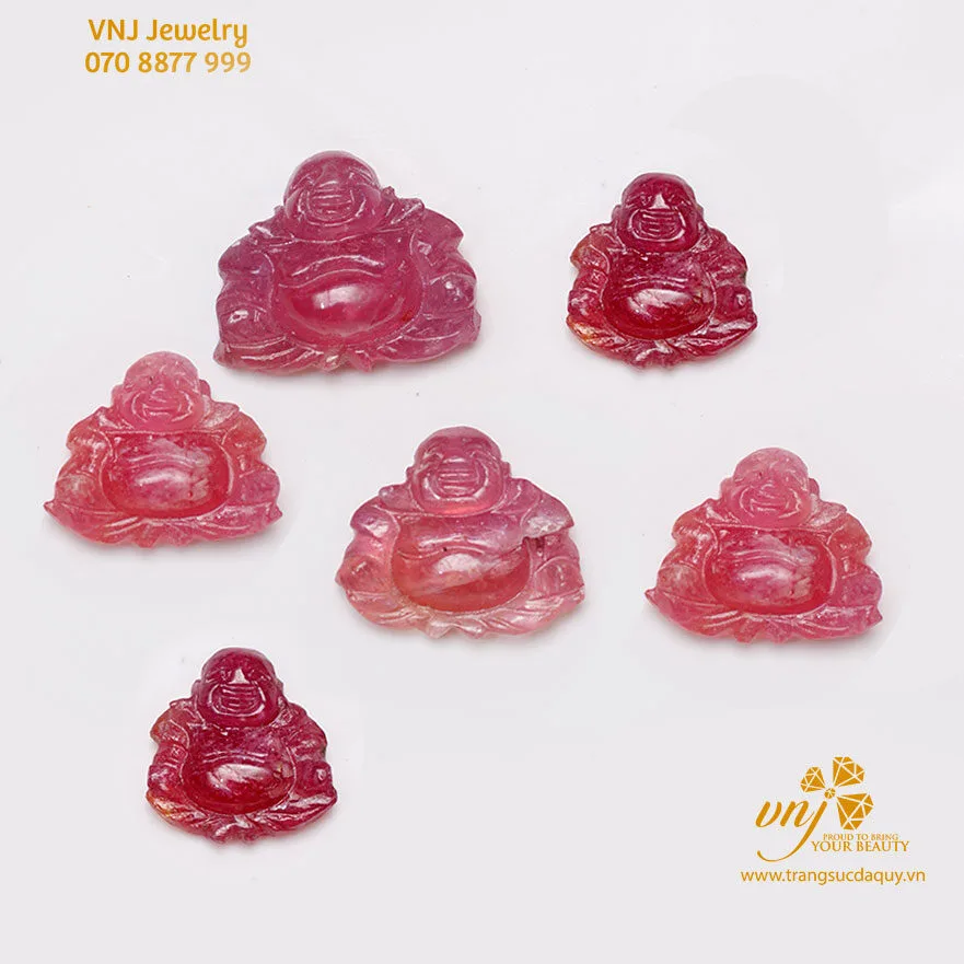 Mặt Phật Di Lặc Đá Ruby Nhiên Mtr10