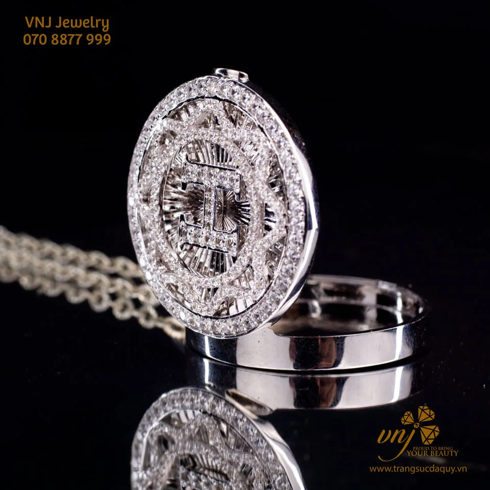 Mặt Dây Chuyền Lồng Ảnh Đính Kim Cương (4)