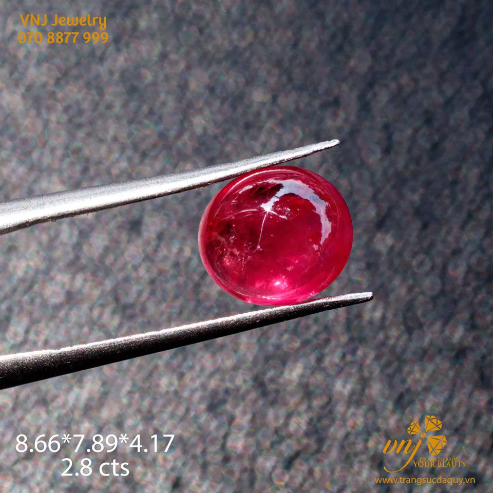 Ruby Đỏ Chất Kính Thiên Nhiên Mài Trơn 8.667.894.17