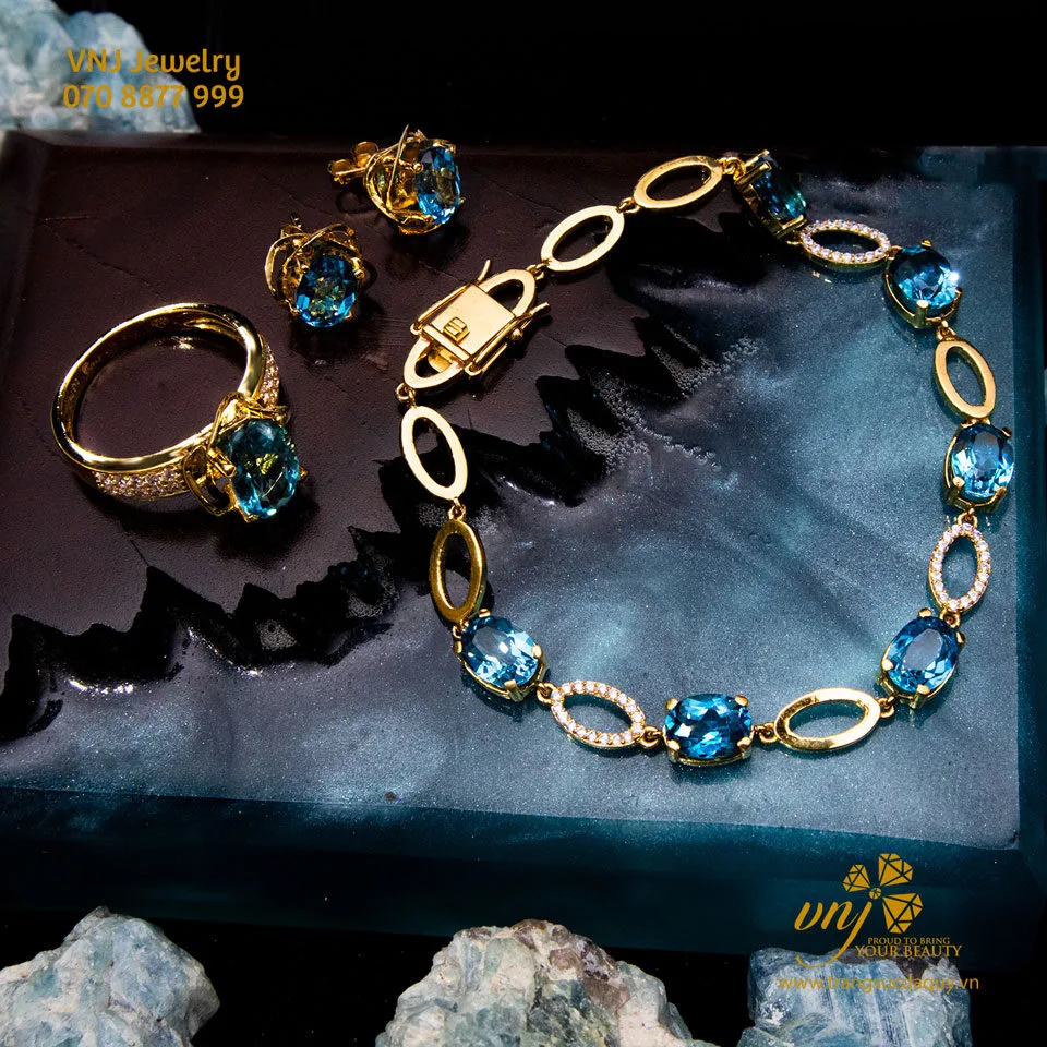 Bộ Trang Sức Đá Topaz Thiên Nhiên (4)