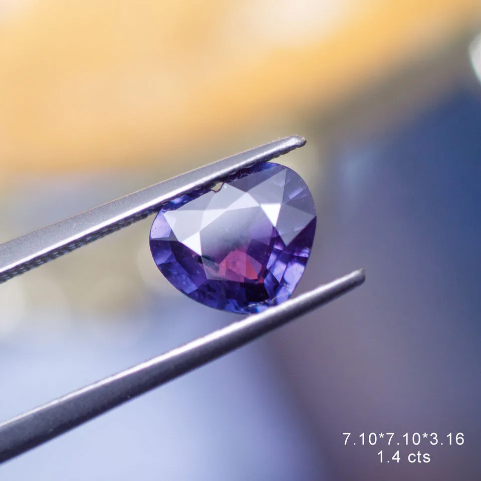Sapphire Tím Cắt Trái Tim Vjs40